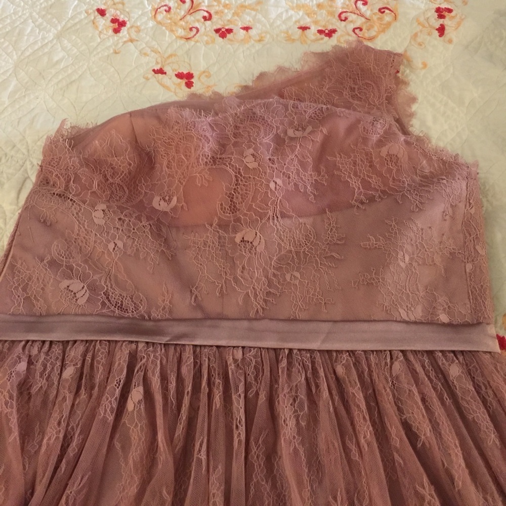 Rose lace Grecian Prom/ Bridesmaid dress - Picture 3 of 4